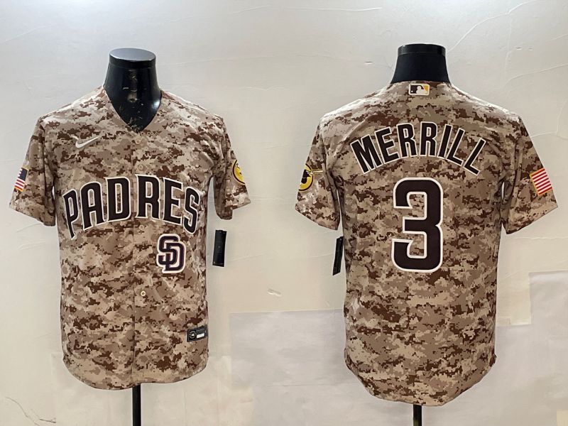 Men San Diego Padres #3 Merrill Camo Game 2025 Nike MLB Jersey style 9